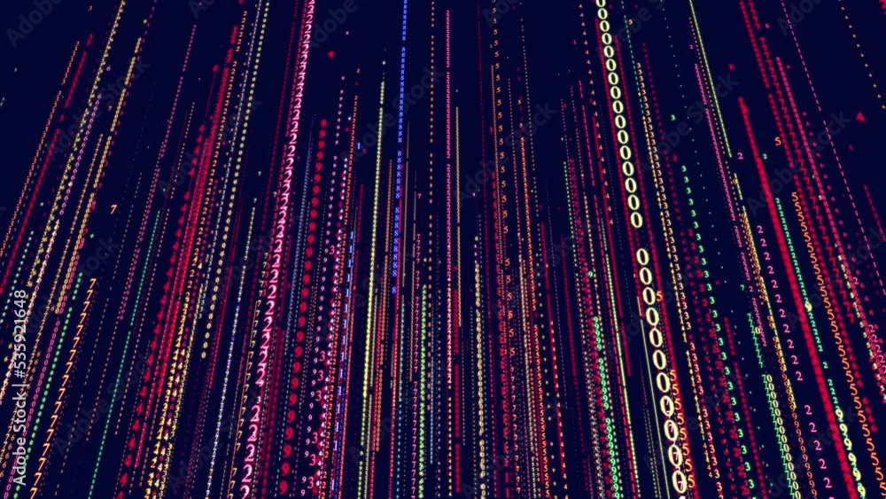 Poster symbols form lines, lines form grid. vj loop hologram abstract bg blue red sci fi theme, information