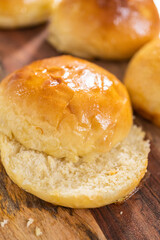Baking brioche buns