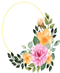 background with floral frame