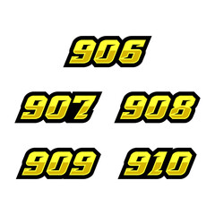 Racing Number Logo Design Vector