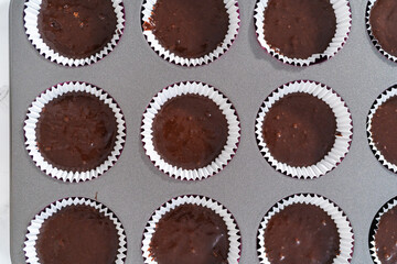 Chocolate ganache cupcake