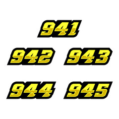 Racing Number Logo Design Vector