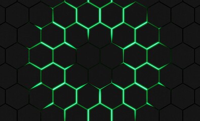 Scifi Wallpaper hex, green