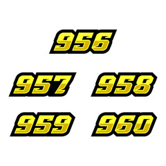 Racing Number Logo Design Vector