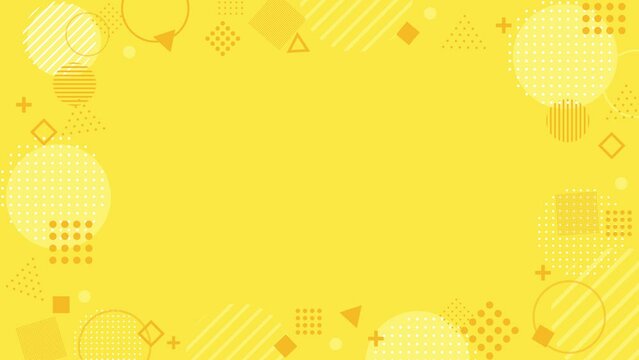 abstract frame of yellow geometric pattern shapes