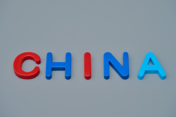 CHINAの文字とコピースペース