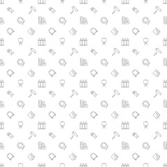Vector seamless pattern of artist and drawing is made of line icons. Perfect for web sites, wraps, wallpapers, postcards