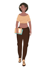 Fototapeta premium afro young woman walking