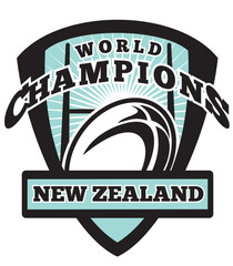 Rugby ball New Zealand World Champions
