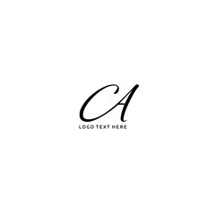 CA logo, CA hand written logo, CA monogram, CA modern logo