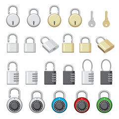 Variety Set of Locks with Combinations and Keys