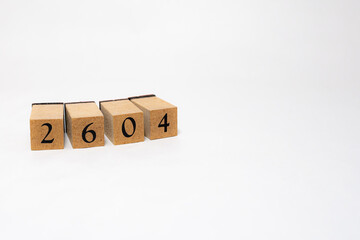 木ブロック　数字　Number　ナンバー　2604