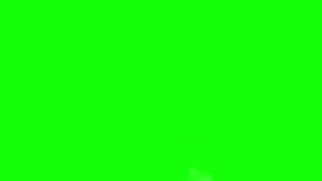 Smoke or vapor explosion on green screen. Realistic clouds rise up on a transparent background. Special effect, texture, footage, use in composite and video editing. Smoke atmosphere fog overlay 4K