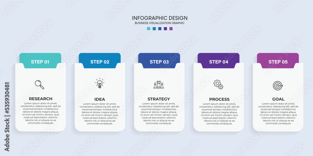 Poster Steps business timeline process infographic template design with icons
