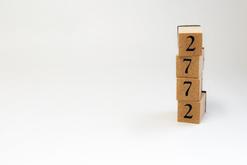 木ブロック　数字　Number　ナンバー　2772