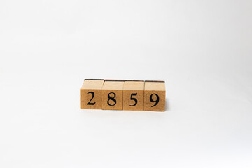 木ブロック　数字　Number　ナンバー　2859