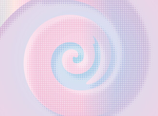 グラデーションのデジタルな螺旋の背景イラスト