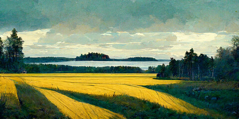 Obraz premium landscape in the morning