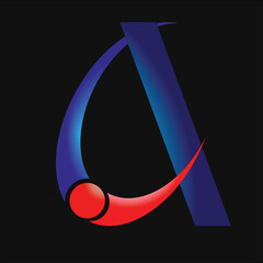 Letter Logo "A"  , simple  3D