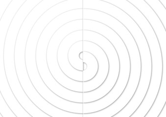 Abstract white grey background, spiral winding curve geometric in simple pattern design, Illustration, papercut origami paper art style