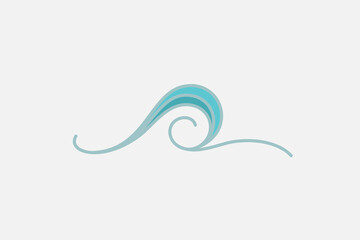 Illustration vector graphic of feminine wave art. Good for symbol or logo