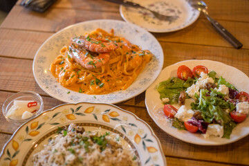 pasta with chicken and vegetables