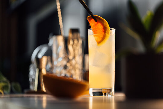 Paloma Cocktail Tropical Citric With Tequila And Grapefruit Juice, Refreshing Drink For Summer Time