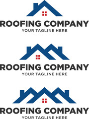 roofing and real estate company bundle logo