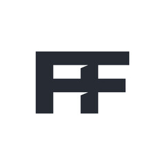 Fototapeta premium FF Letter Logo Design Template Vector