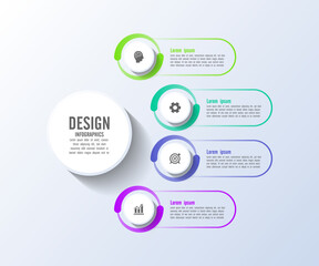 Process diagram infographic  business background  template colorful