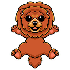 Cute little lion dog cartoon