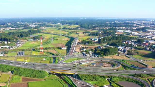 常磐道の石岡小美玉スマートIC（茨城県石岡市）