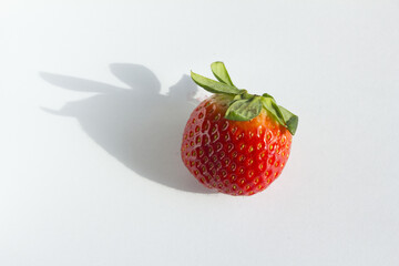 fresh strawberry isolated white background