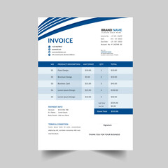 Minimal Corporate Business Invoice design template