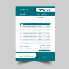  business  invoice template, Business Branding identity design template