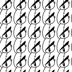 seamless pattern fo eye carton