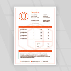 Professional modern business invoice template