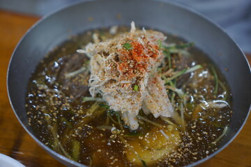 Sweet, sour, sweet and sour water naengmyeon