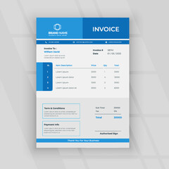 Creative clean invoice template design