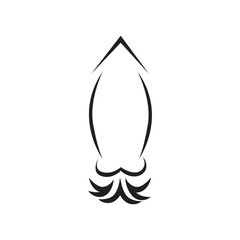 Squid icon logo illustration free vector