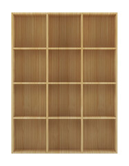 12 rows empty wooden rack mockup. Png