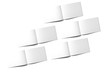 Blank magazine illustration for mockup. 3D Render.