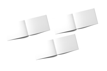 Blank magazine illustration for mockup. 3D Render.