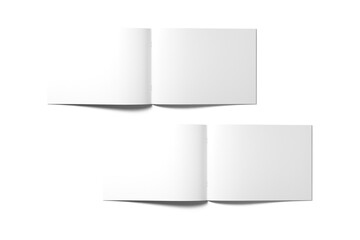 Blank magazine illustration for mockup. 3D Render.