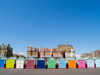 Historic and famous highly colourful beach hut of Hove