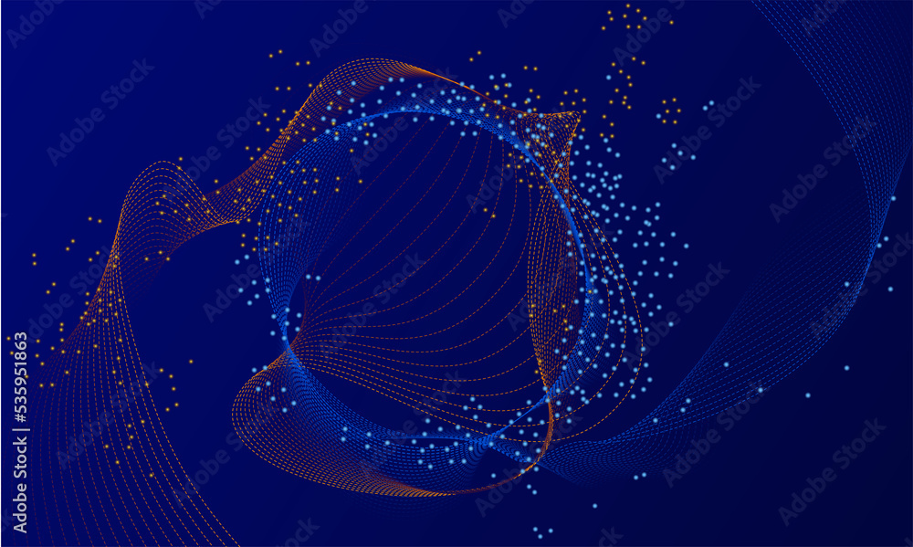 Poster abstract modern futuristic background in bokeh light style for banner, poster and flyer