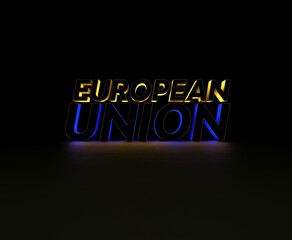 Obraz premium European Union and Typography