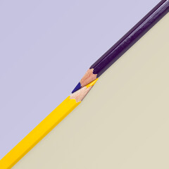 Colored pencil on pastel background