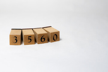 木ブロック　数字　Number　ナンバー　3560