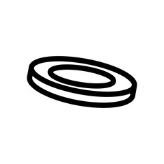 Fototapeta premium Coin outline icon